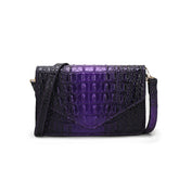 Vanta Croc-Embossed Saddle Bag